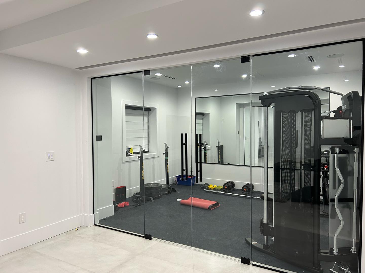 Glass-Enclosed Home Gym