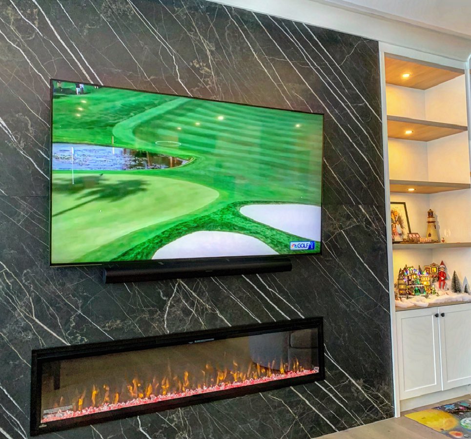 Dark Marble Feature Wall