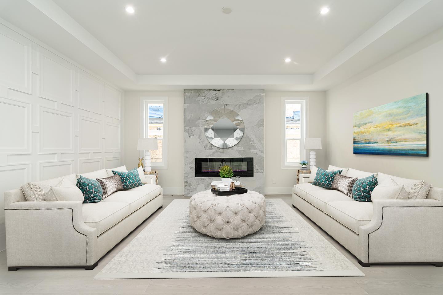 Luxury living room designed by Fifth Ridge Homes